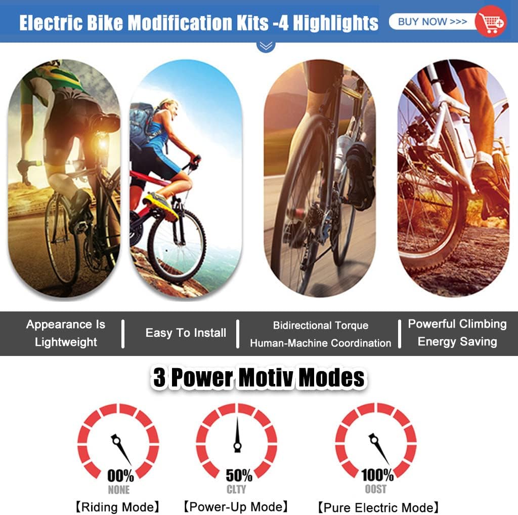 Electric Bicycle Conversion Kit 36V/48V 250W/350W/500W Rear Wheel U300169