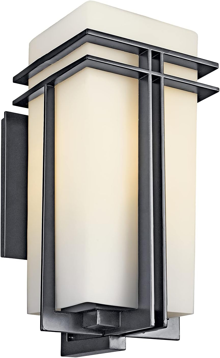 1 Light Black Outdoor Wall Light J3319