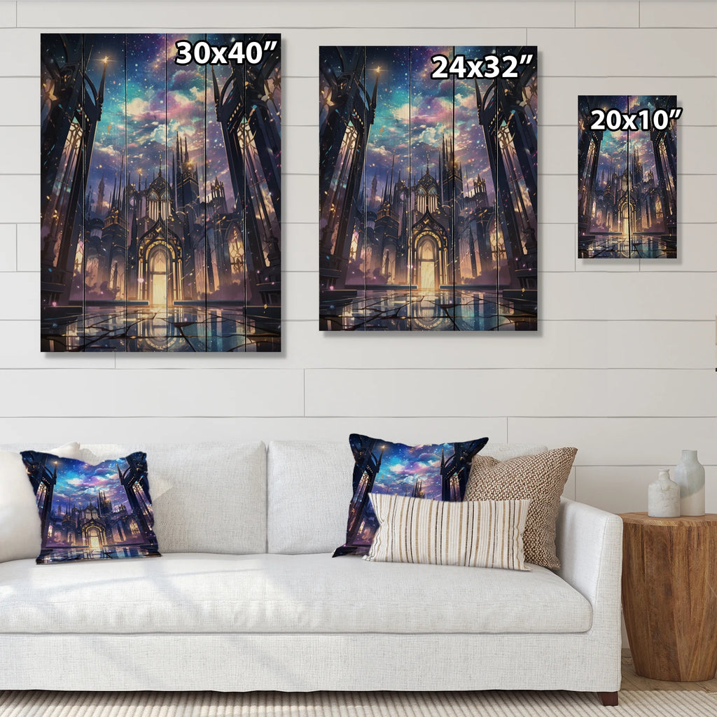Natural Pine Wood Castles Print R30853