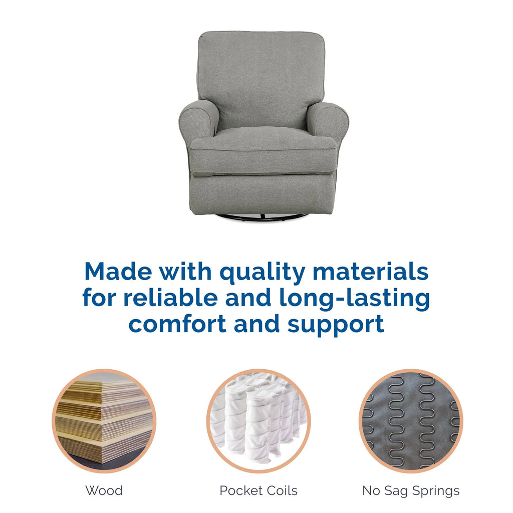 Gray Swivel Glider Recliner Chair X765
