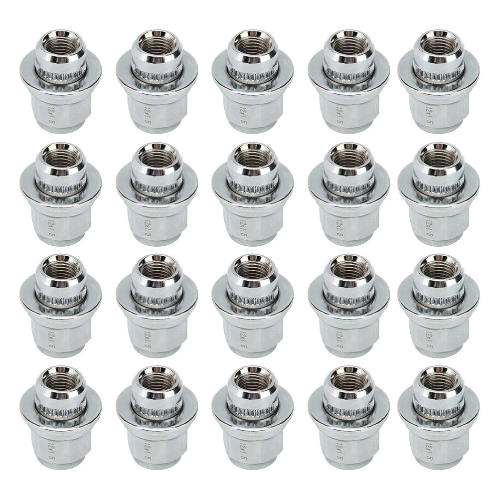 Silver Steel Wheel Nut 20 Pieces D179