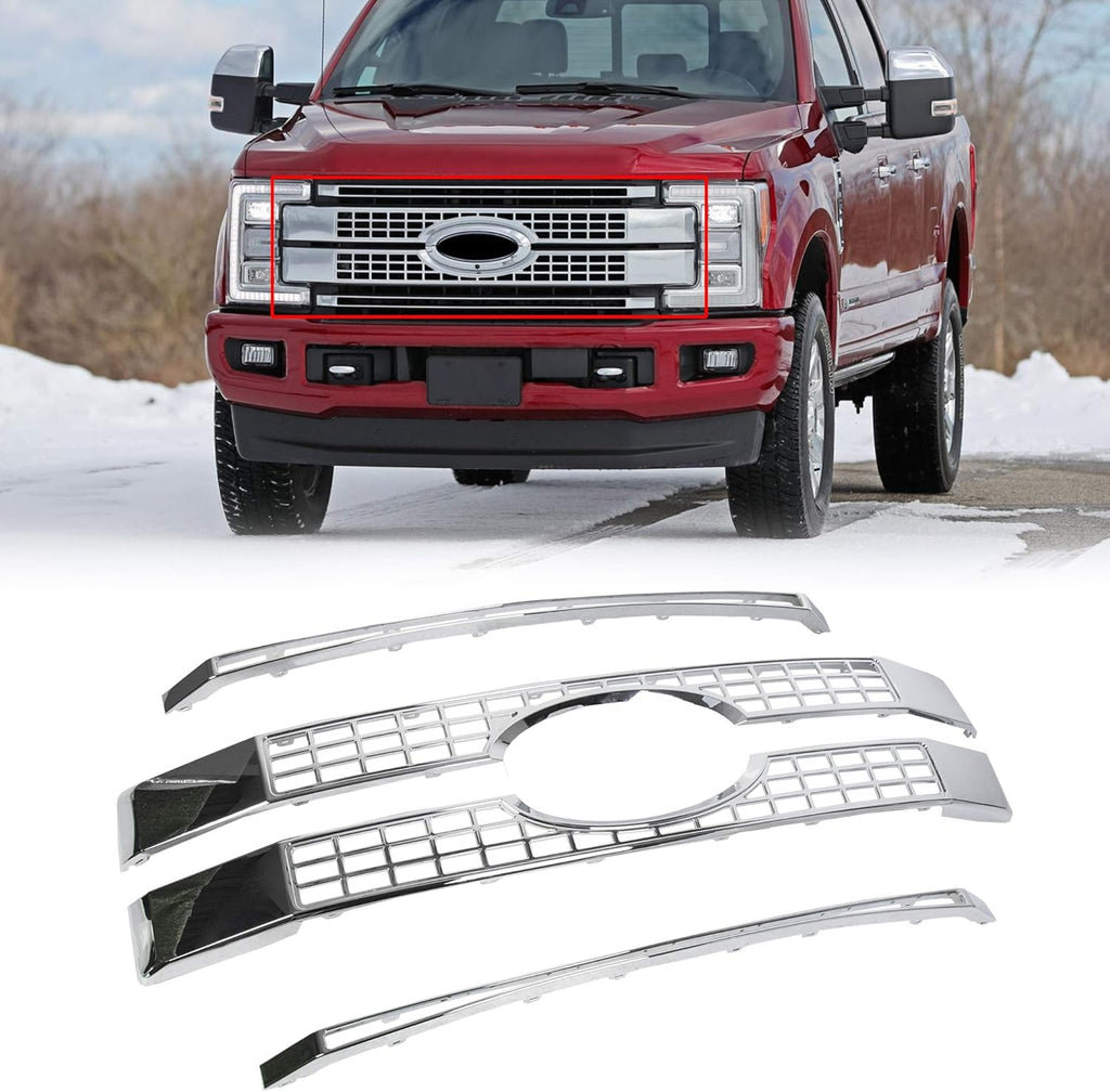 Chrome Front Hood Bumper Grille 4PCS S3539