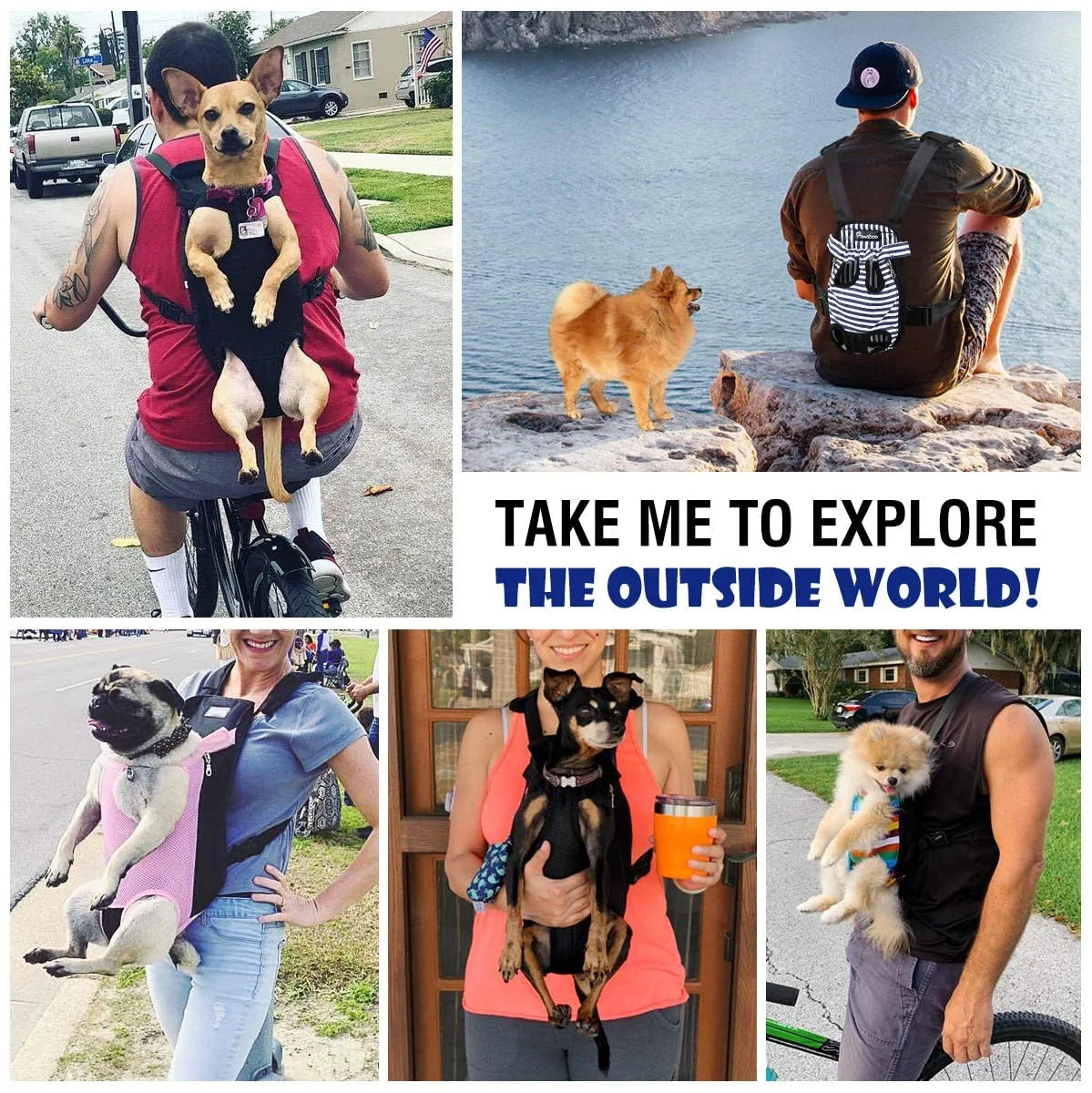 Pet Carrier Backpack Travel Bag for Small Medium Dogs Cats Puppies H750696
