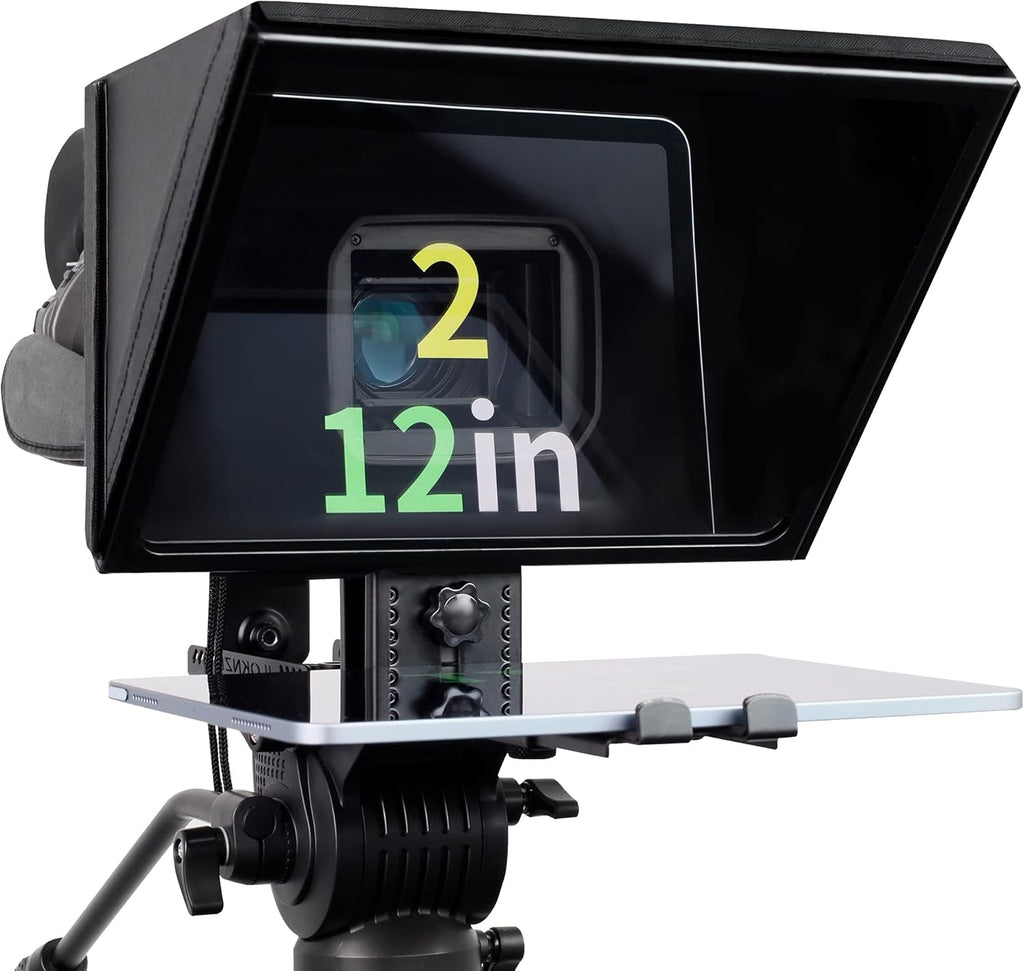 Liftable Metal Teleprompter with Adjustable Tempered Optical Glass Q288187