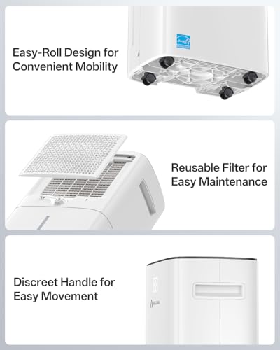 52 Pints Dehumidifier with Drain Hose J961064