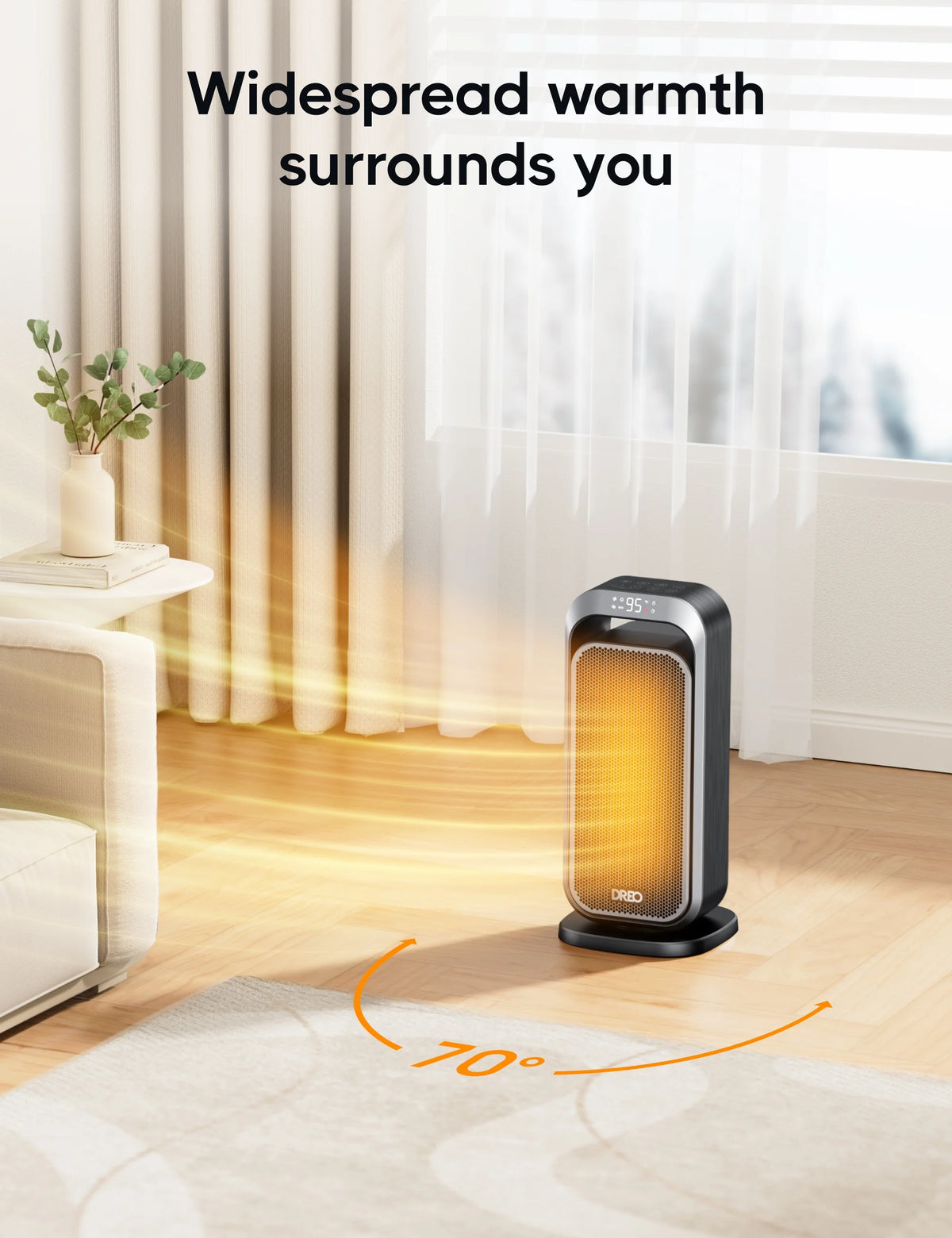 Portable Electric Ceramic Space Heater with Remote F79496