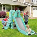 4 in 1 Toddler Slide and Climber Playset with Basketball Hoop Z81274