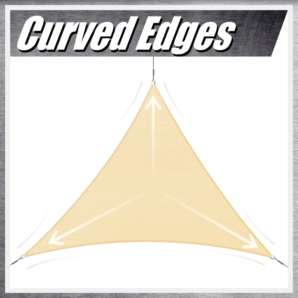 Grey Right Triangle Sun Shade Sail Canopy Awning S5674