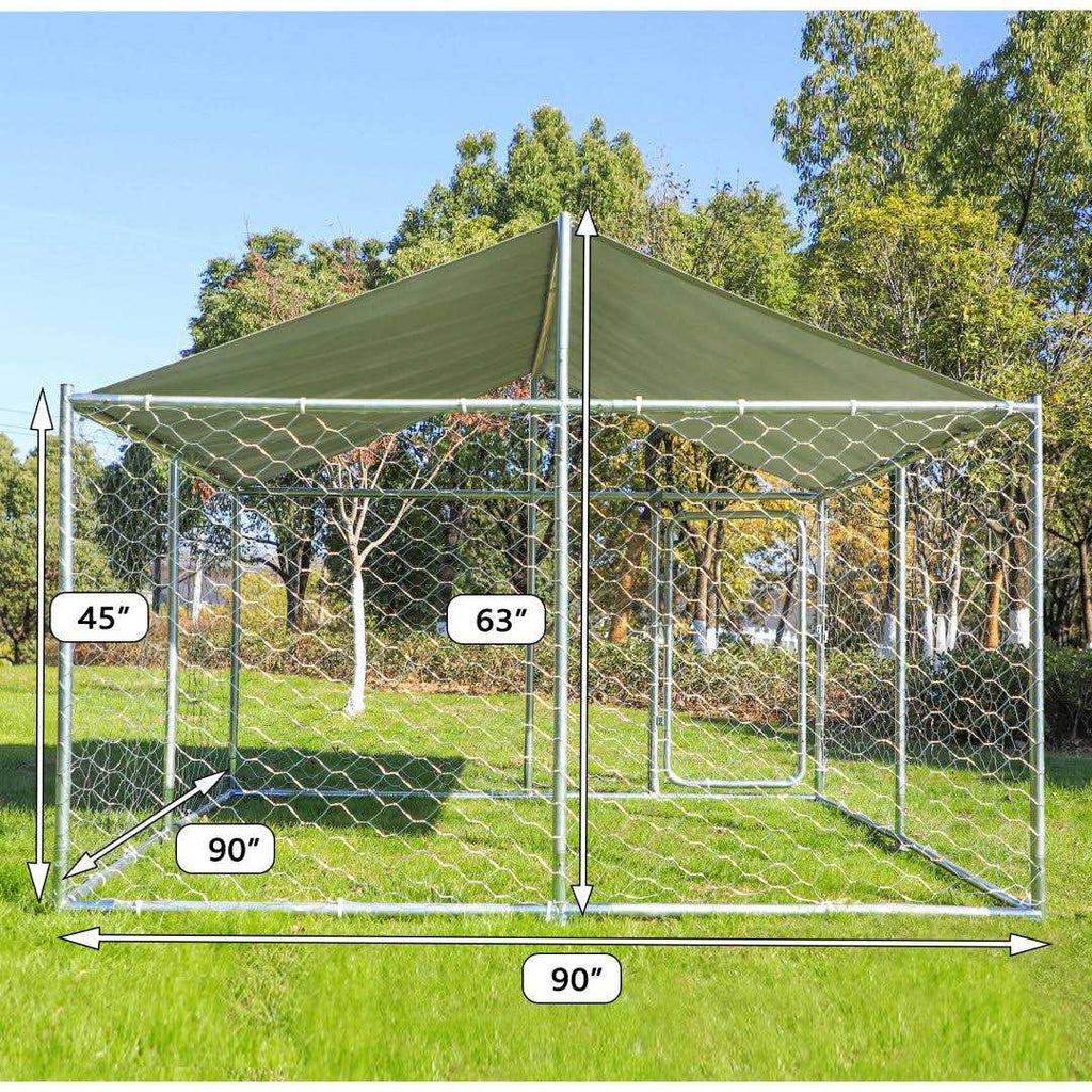 Large Outside Dog Kennel with Uv Protective Cover C588673