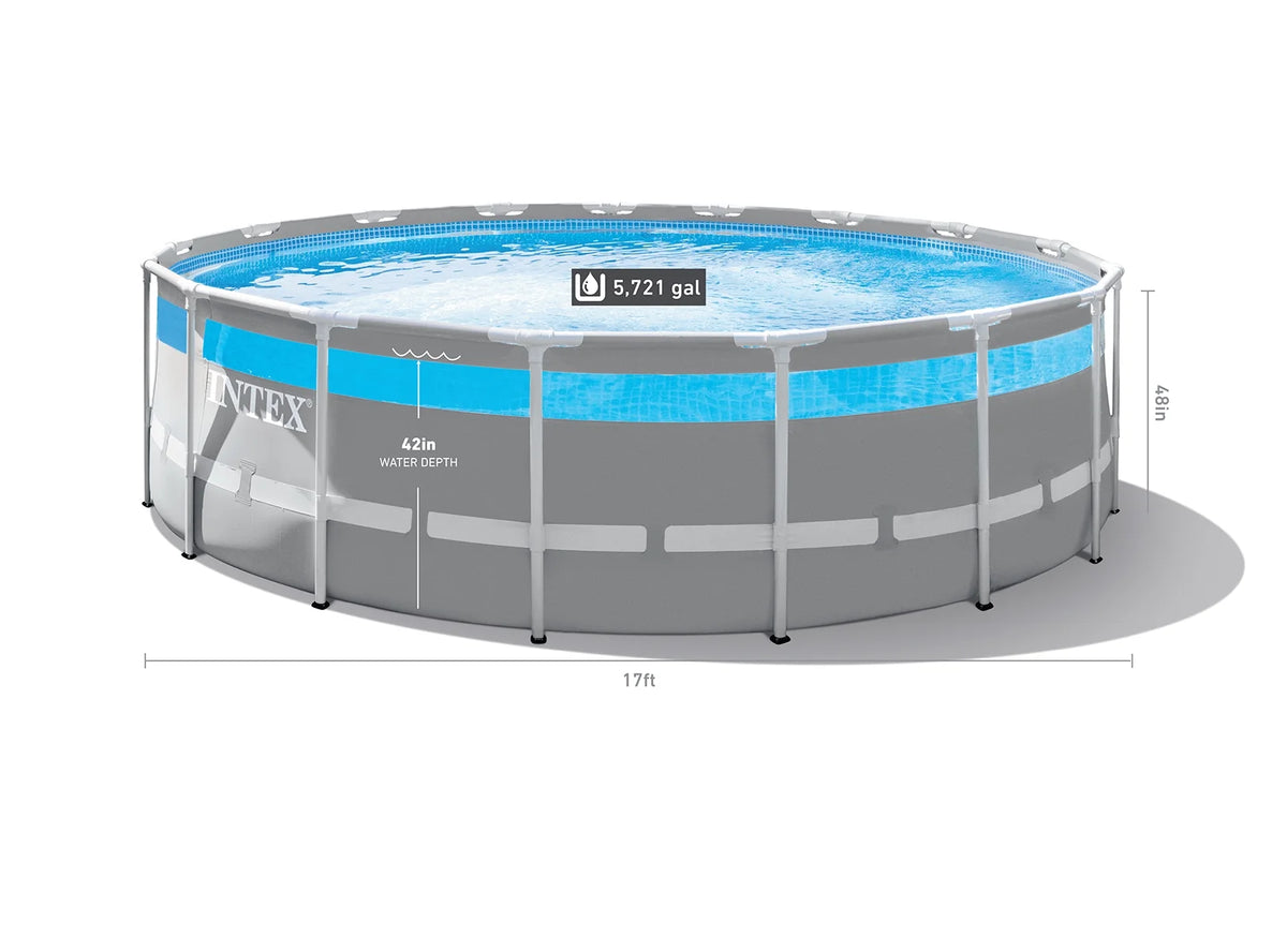 Clearview Prism Frame Above Ground Swimming Pool Set with Pump U8336