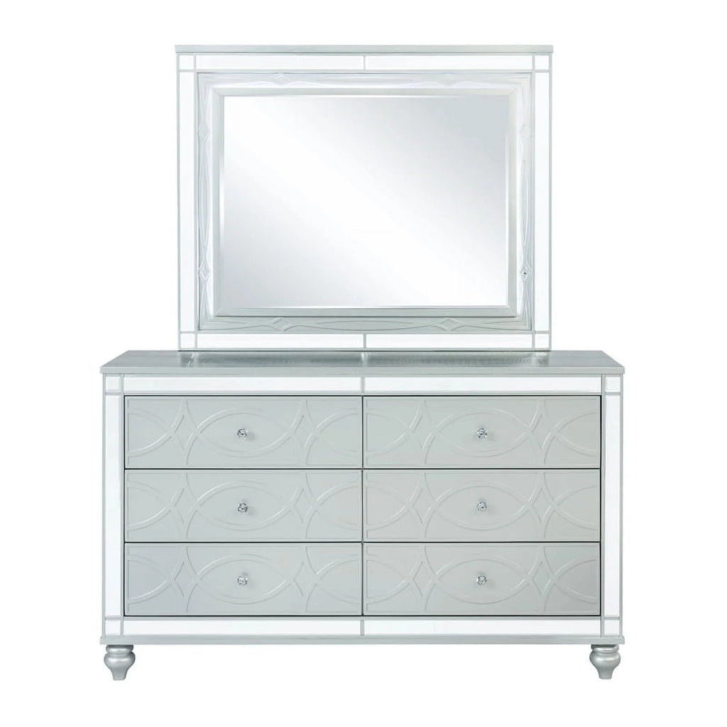 4-piece Eastern King Bedroom Set with LED Lighting C858