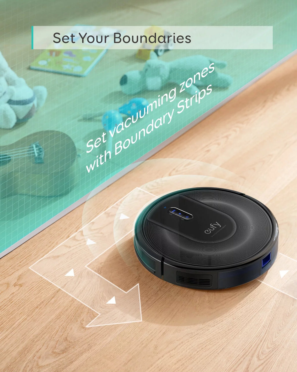 Robot Vacuum with Home Mapping, 2000Pa Suction, Wi-Fi R546018