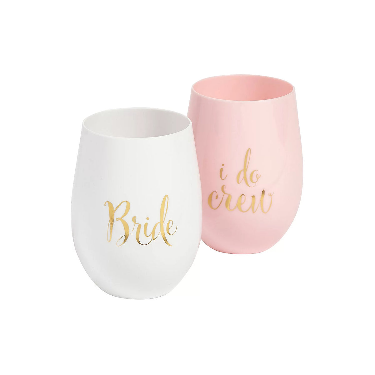 Stemless Plastic Wine Glasses 12 Pieces F2344