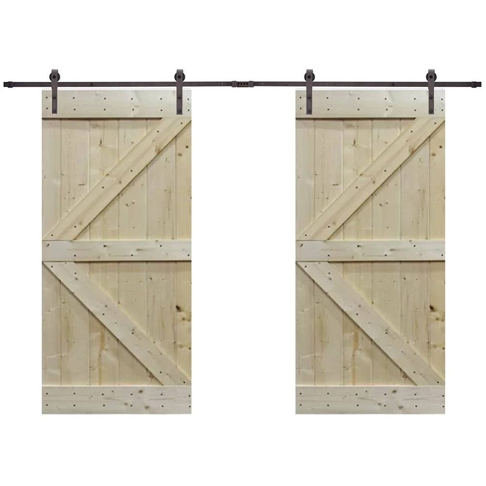 Knotty Pine Barn Door with Hardware Kit 42 x 84 G993027