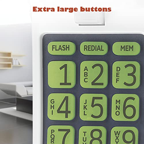 Corded Home Phone with Extra Big Buttons, Black C478