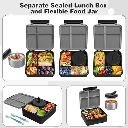 Pink Bento Lunch Box with 8oz Soup Thermo and 4 Compartment Z1541
