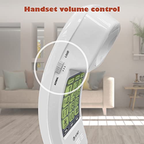 Corded Home Phone with Extra Big Buttons, Black C478