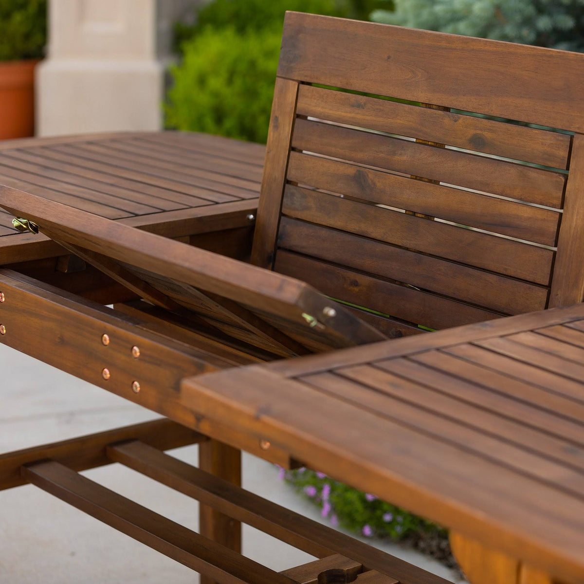 Dark Brown Acacia 3-Piece Patio Dining Set J10067