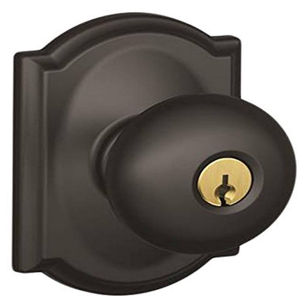 Matte Black Keyed Entry Door Knob E3300