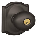 Matte Black Keyed Entry Door Knob E3300