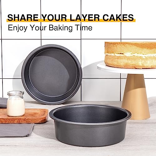 Nonstick Square Baking Pan Set 2 Pieces Grey W26048