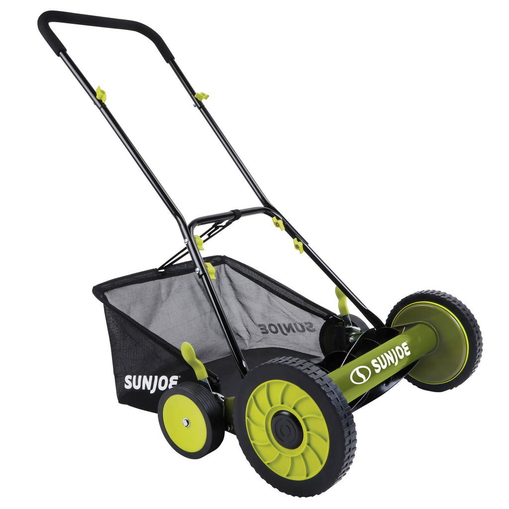 Black Manual Reel Mower with Grass Catcher R841