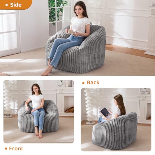 Grey Giant Bean Bag Chair A2882