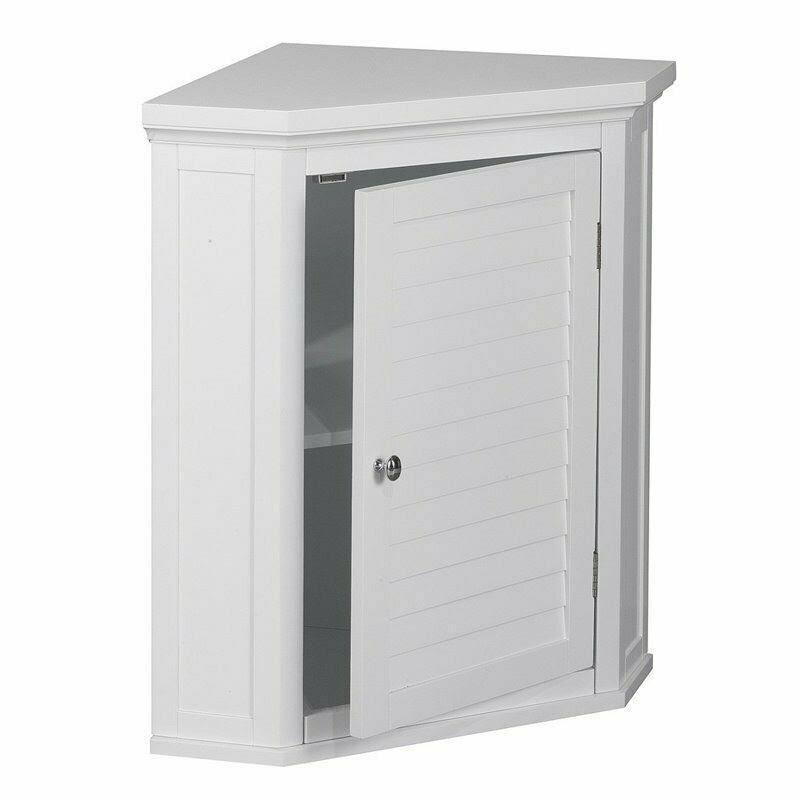 White 1-Door Corner Wall Cabinet K481272