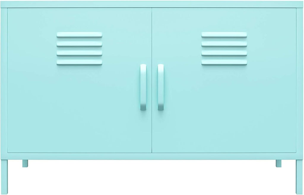 Mint 2 Door Metal Accent Cabinet S7829