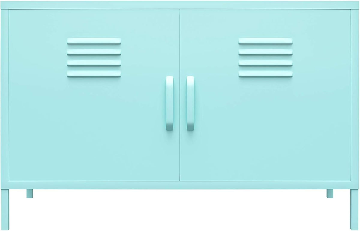 Mint 2 Door Metal Accent Cabinet S7829