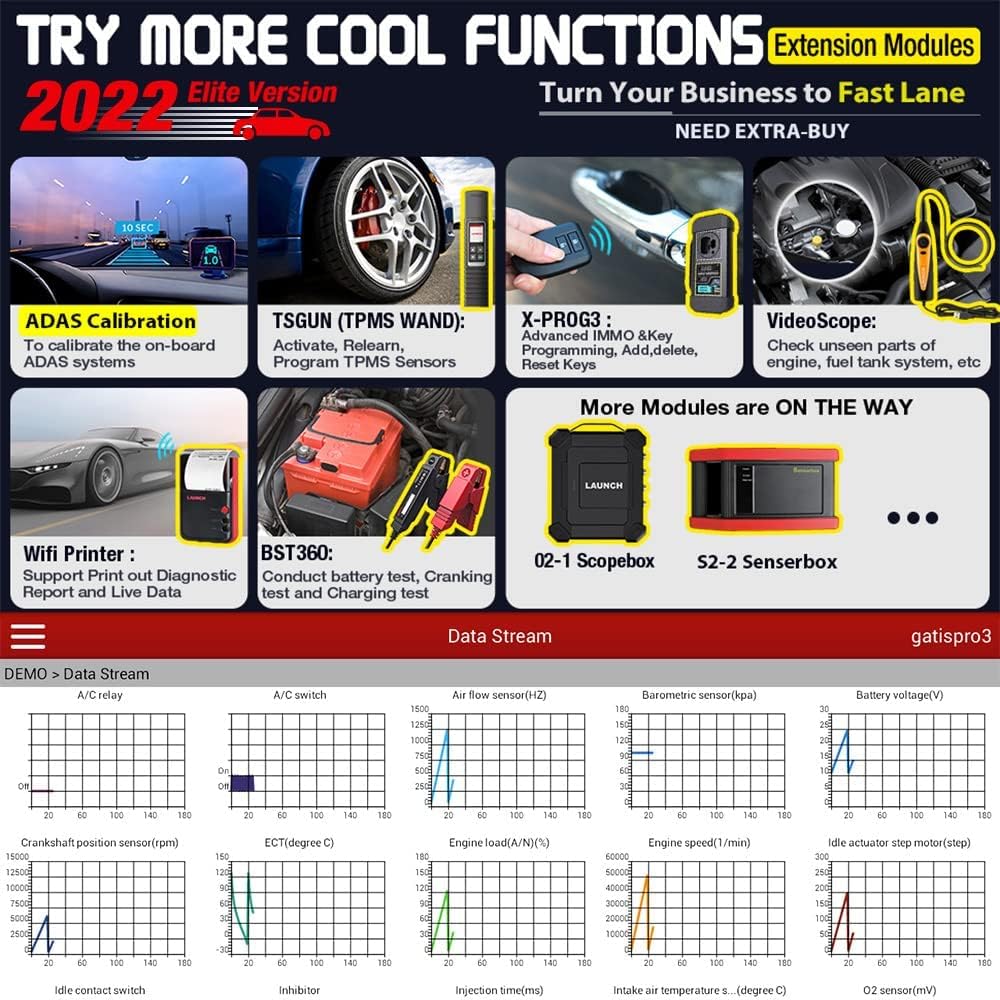 Bidirectional Full System Automotive Diagnostic Scanner Q23624