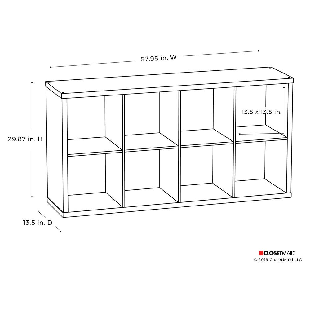 White 8-Cube Storage Organizer (3 Pack) T7343