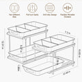 2 Pack Clear Pull Out Drawer Under Sink Organizer with Movable Dividers D8641