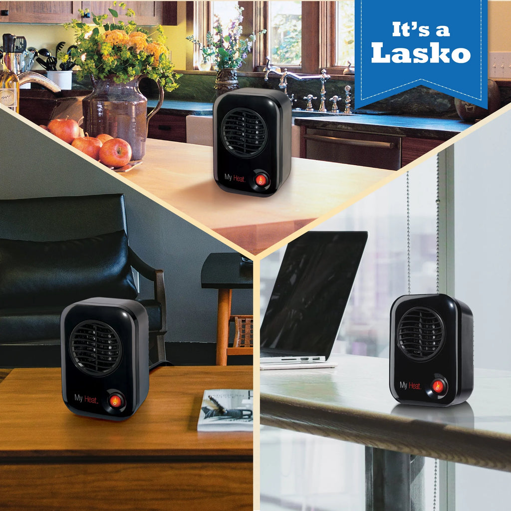 Black 6" Personal Tabletop Space Heater V5722