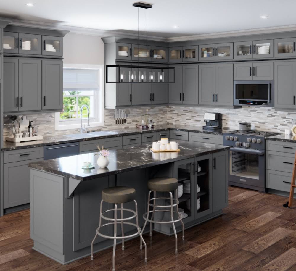 Grey 1 Door 2 Shelves Wall Cabinet L851513