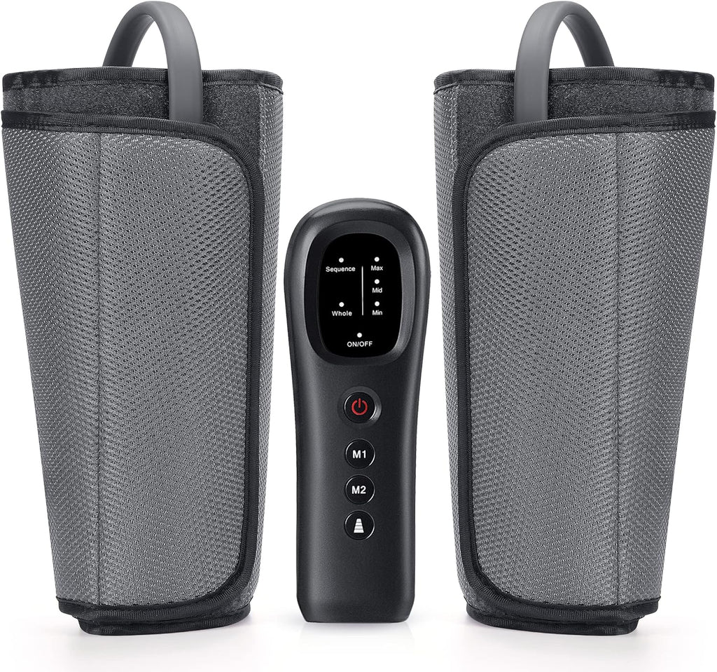 Air Compression Leg Massager with Handheld Controller, 2 Modes 3 Intensity Levels C7145