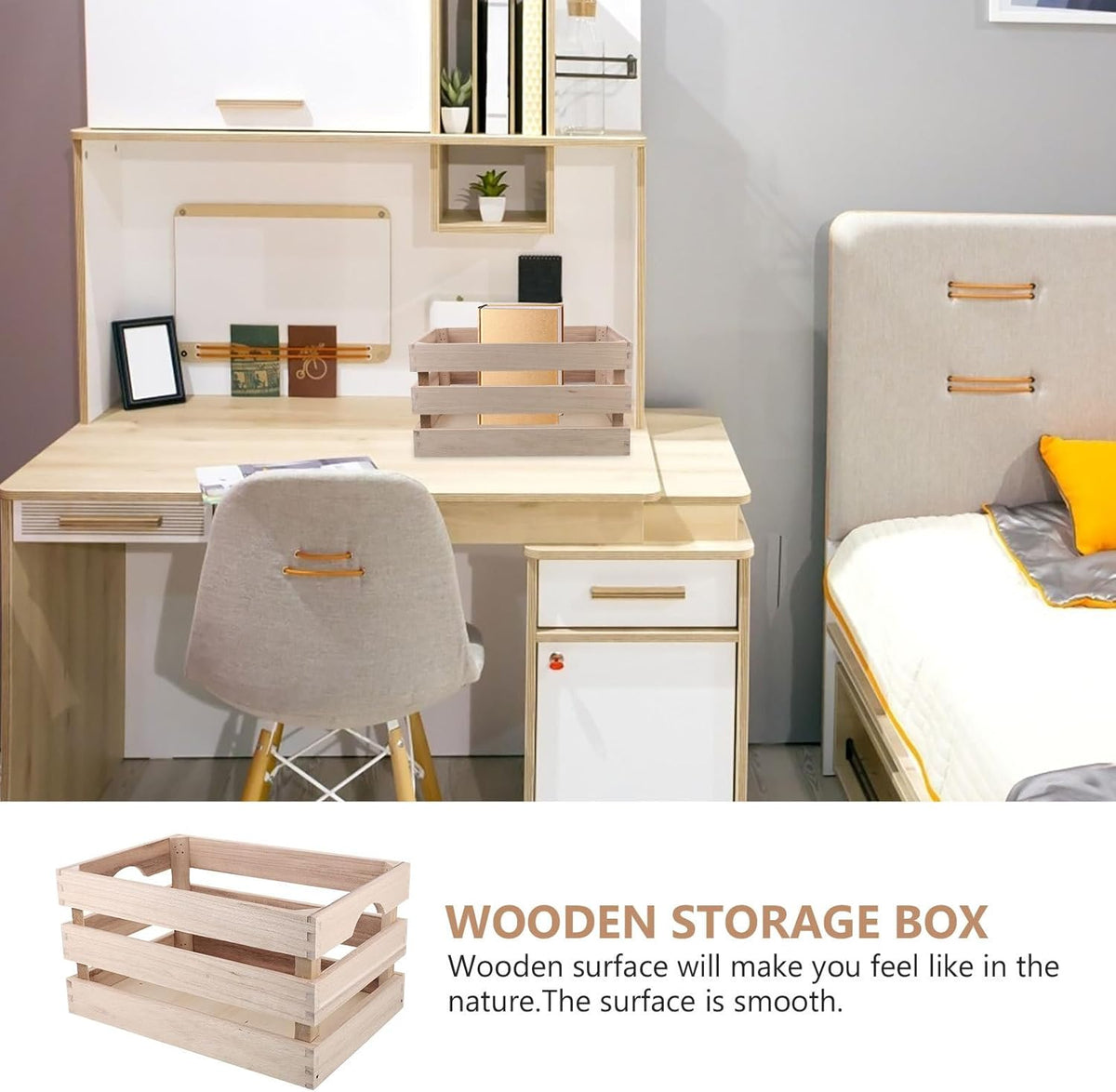 1pc Wooden Bamboo Storage Box I72704