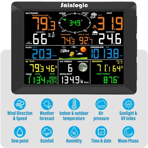 8.3 Inch Color Display Weather Station with Outdoor 7-in-1 Sensor U311067