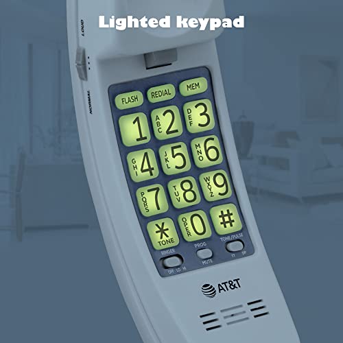 Corded Home Phone with Extra Big Buttons, Black C478