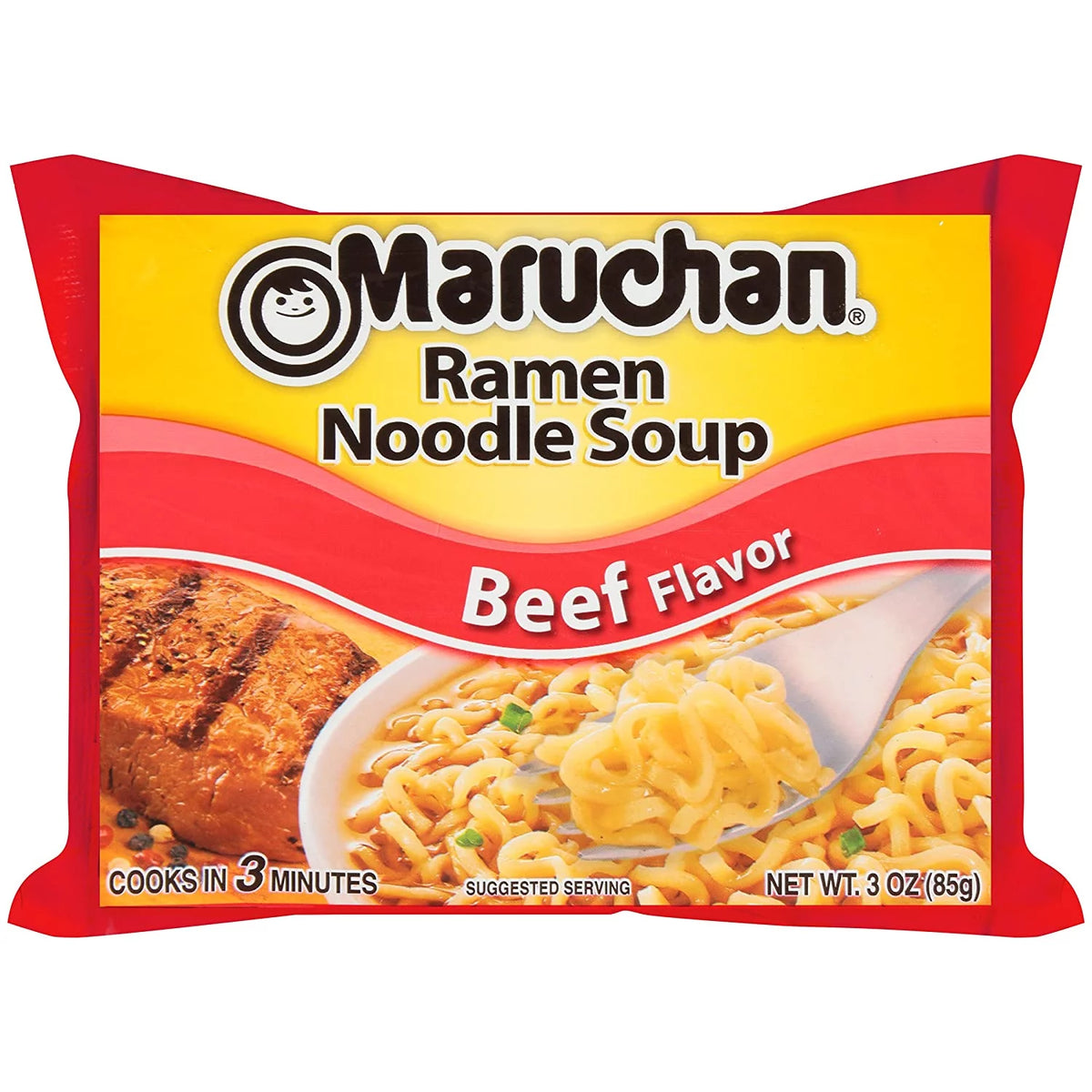 Ramen Beef and Roast Beef Noodles Variety Pack Soup, 3 Oz, 24 Ct B98726