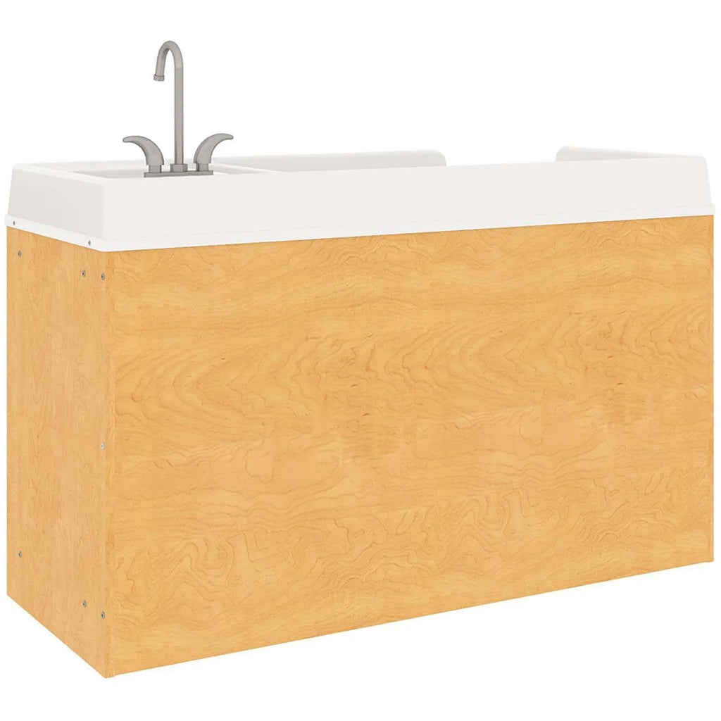 Maple Wood Toddler Changing Table with Sink and Steps J882