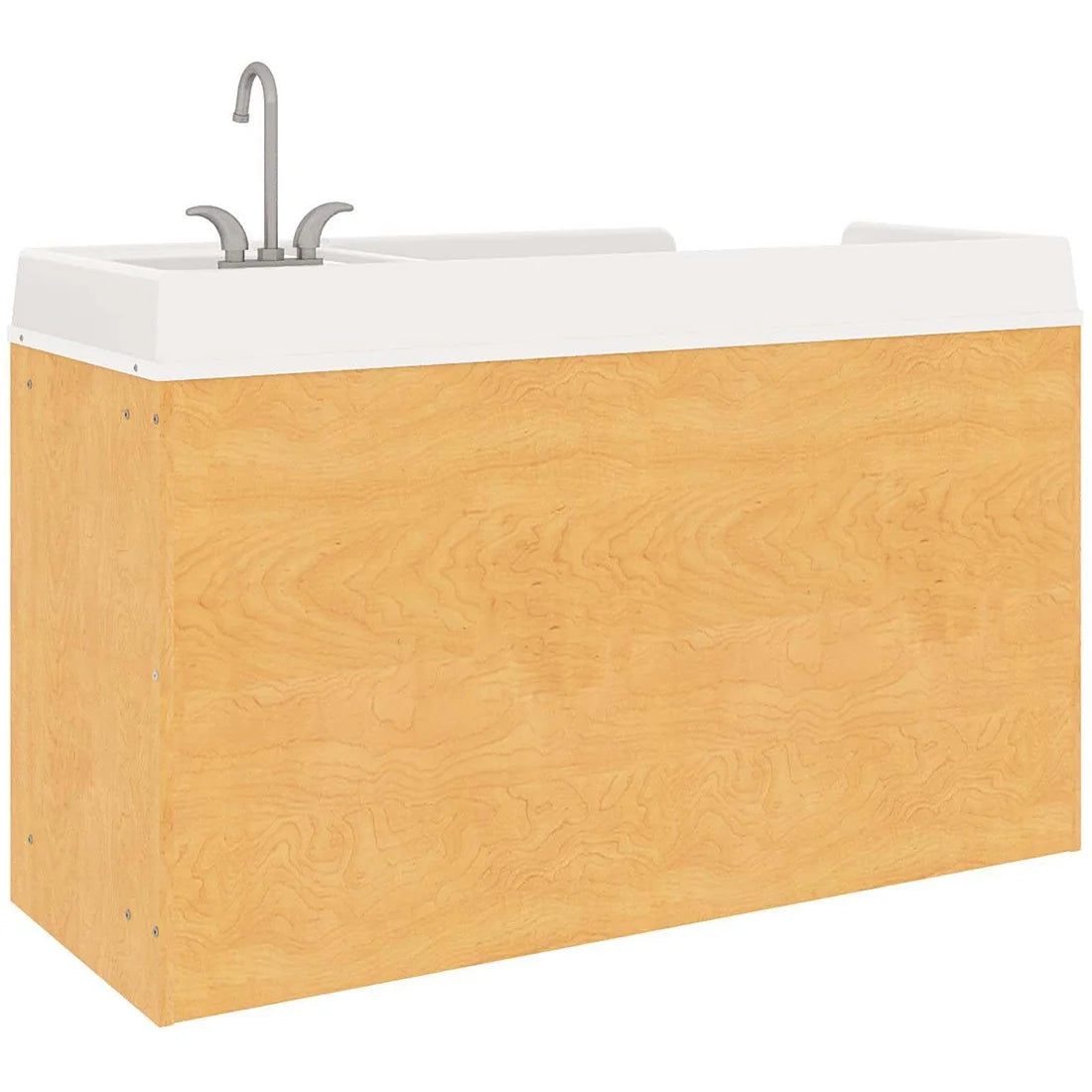 Maple Wood Toddler Changing Table with Sink and Steps J882