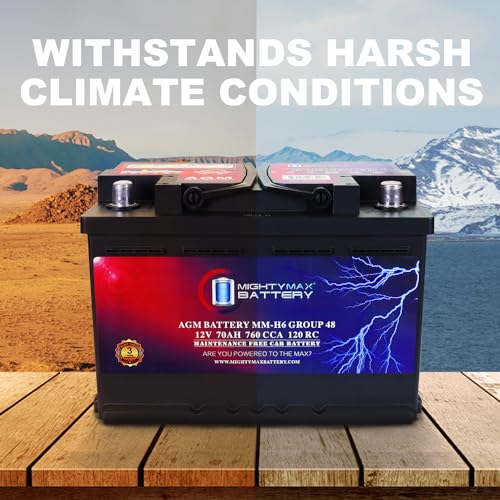 AGM Car Battery, Group Size 47, 12V 60 AH, 680 CCA L692443