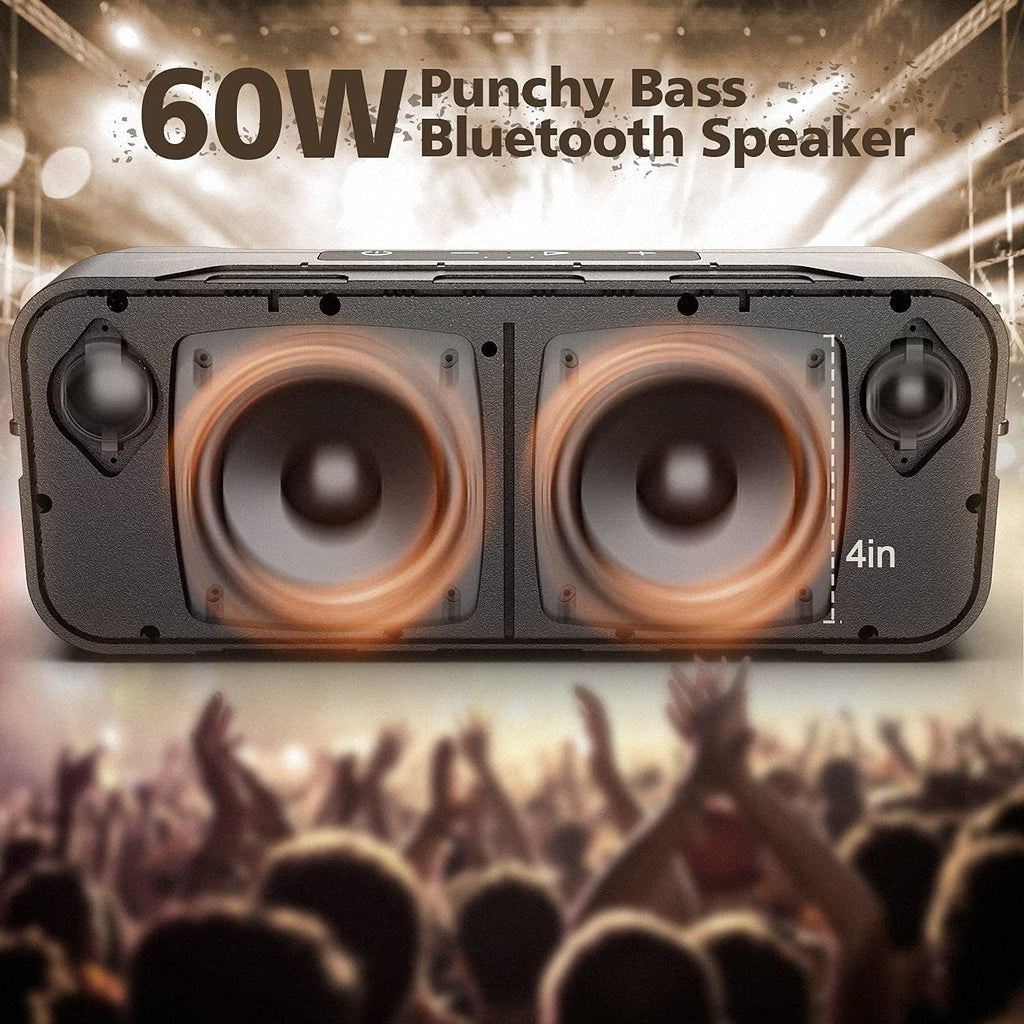 60W IPX6 Waterproof Portable Bluetooth Speaker with 8000mAh Power Bank K4509