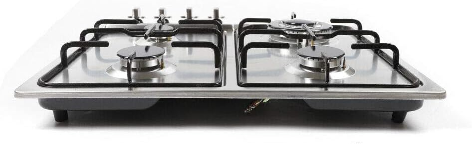 Stainless Steel 4 Burner Gas Cooktop with Cast Iron Grates J2864