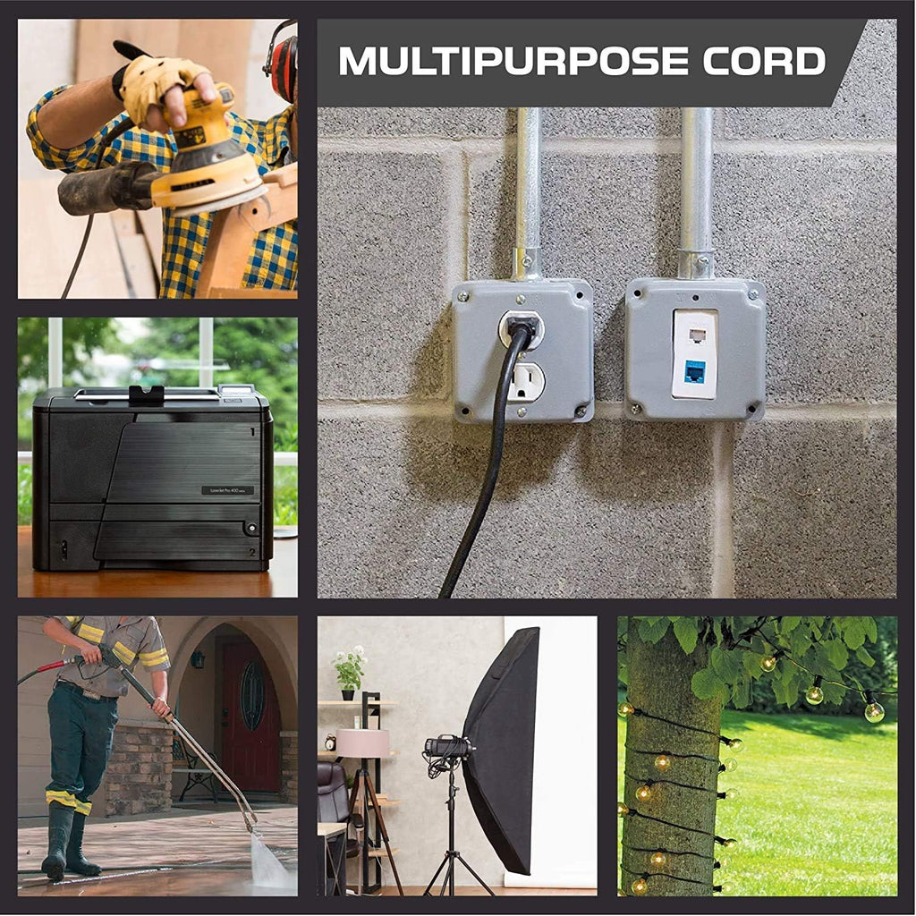 75 Ft Black Outdoor Extension Cord H82560