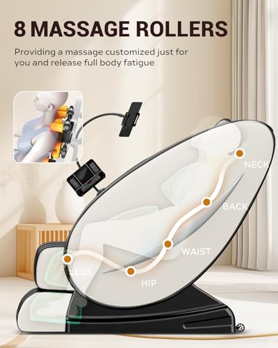 Black Faux Leather Full Body Massage Chair Recliner with Heat Therapy E27158
