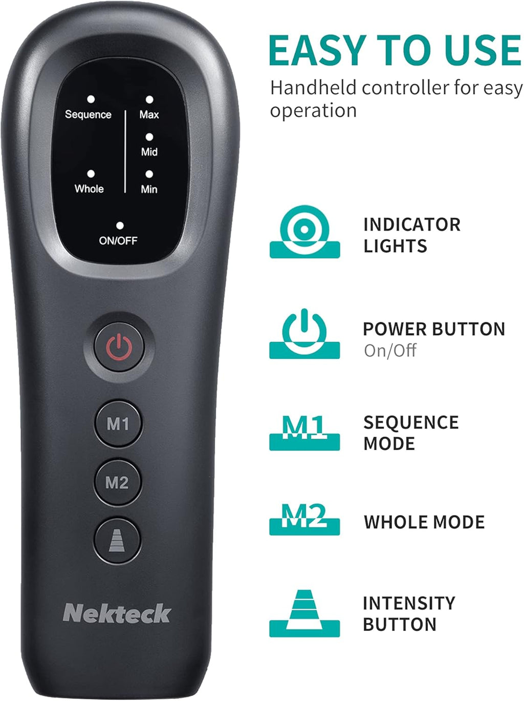 Air Compression Leg Massager with Handheld Controller, 2 Modes 3 Intensity Levels C7145