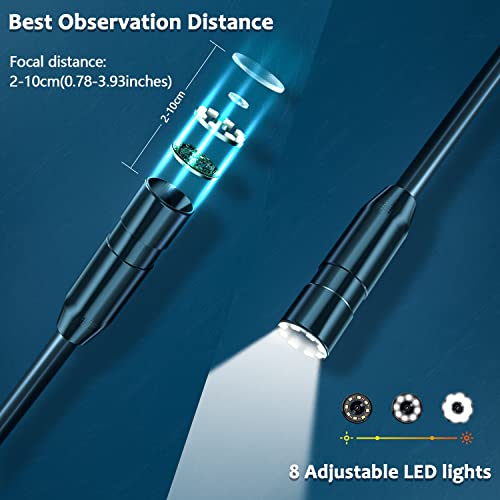 16.5FT Semi-Rigid Cable Endoscope Camera with 4.3'' LCD Screen C46124