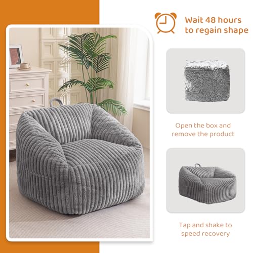 Grey Giant Bean Bag Chair A2882